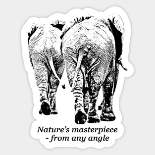 Elephant Pair, Rear View | African Wildlife Sticker